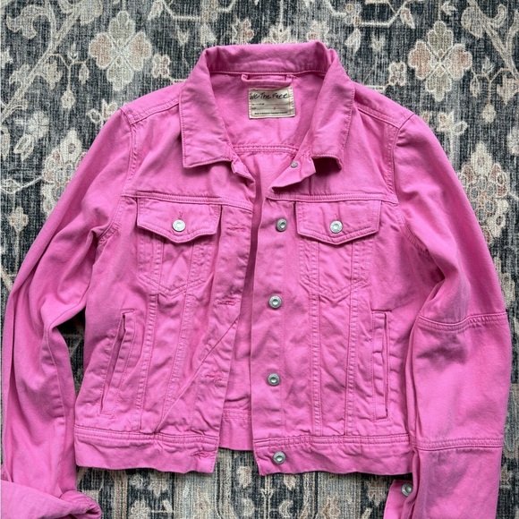 We The Free Jackets & Blazers - We The Free Vibrant Pink Jean Jacket